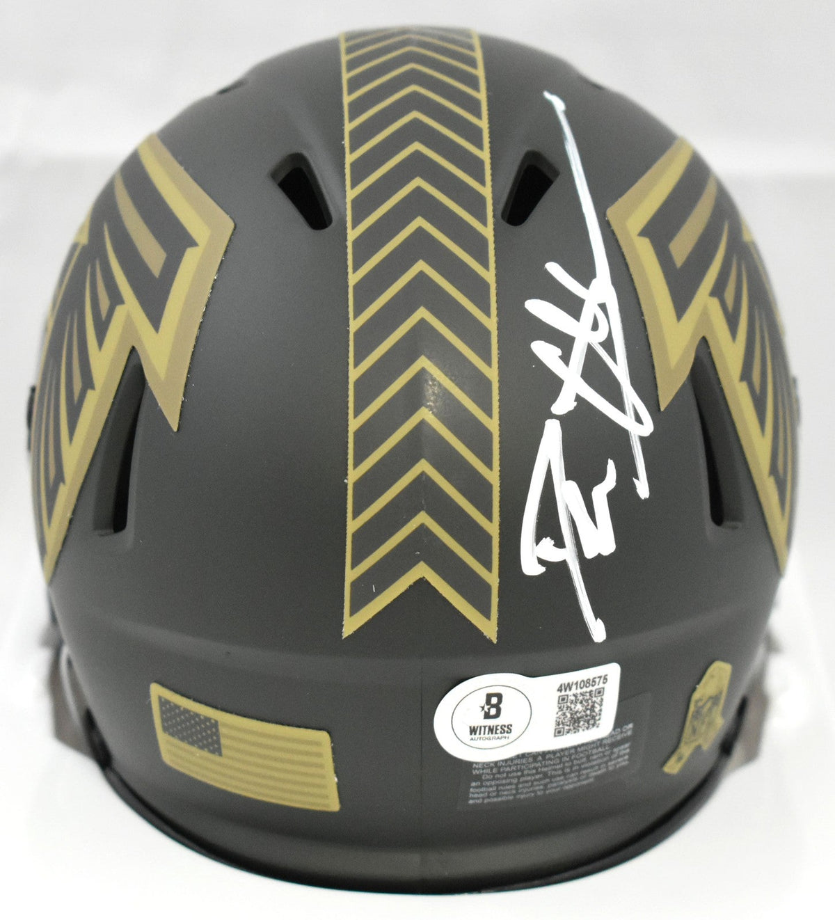 Deion Sanders Signed Atlanta Falcons Salute 2025 Speed Mini Helmet - Beckett W
