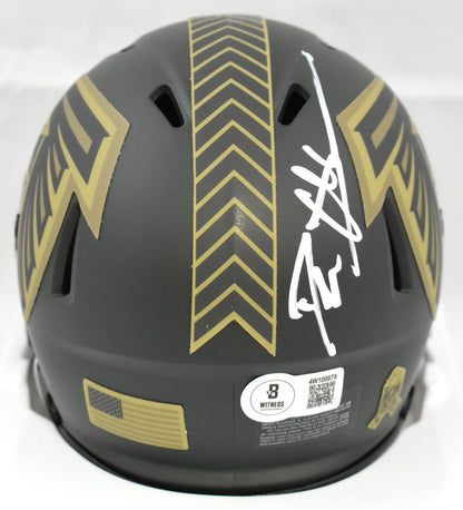 Deion Sanders Signed Atlanta Falcons Salute 2025 Speed Mini Helmet - Beckett W