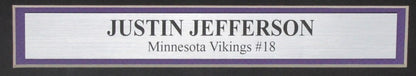 Justin Jefferson Vikings Signed/Autographed 16x20 Photo Framed Beckett 200084