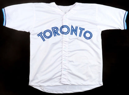 Devon White Signed Toronto Blue Jays Jersey Inscribed 92, 93 WS Champ (Beckett)