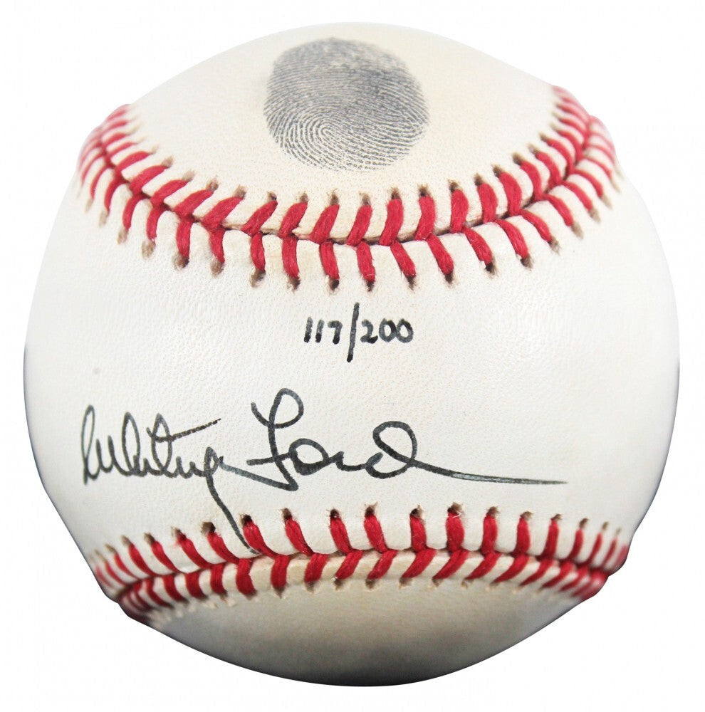 Whitey Ford Signed LE of 200 A.L Baseball Display w/Thumbprint (Beckett) Yankees