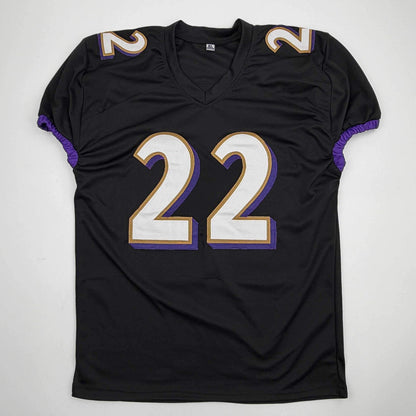 Autographed/Signed Derrick Henry Baltimore Black Football Jersey JSA COA