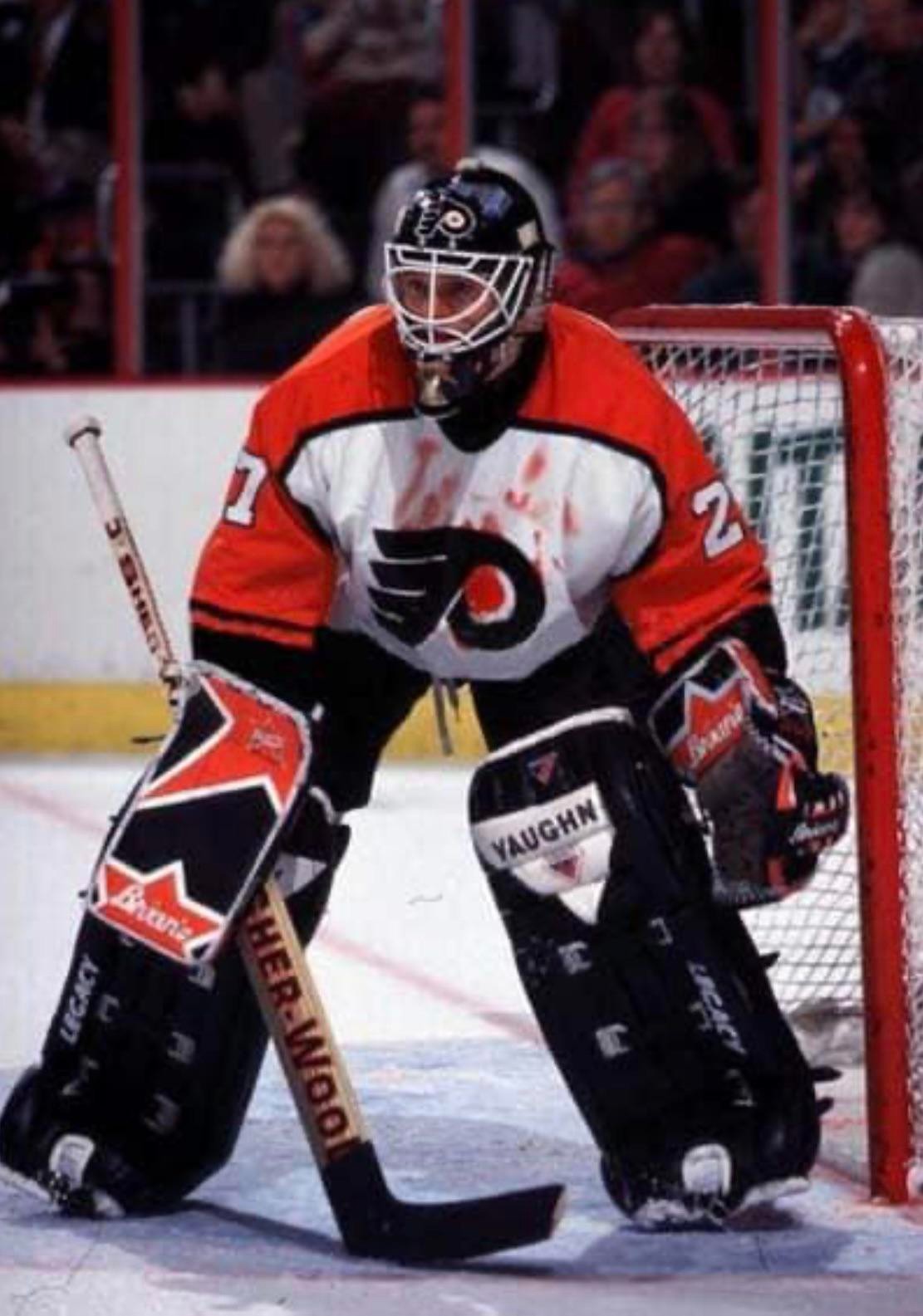 Ron Hextall Signed Philadelphia Flyers Mini Mask (Beckett) 1987 Vezina Trophy