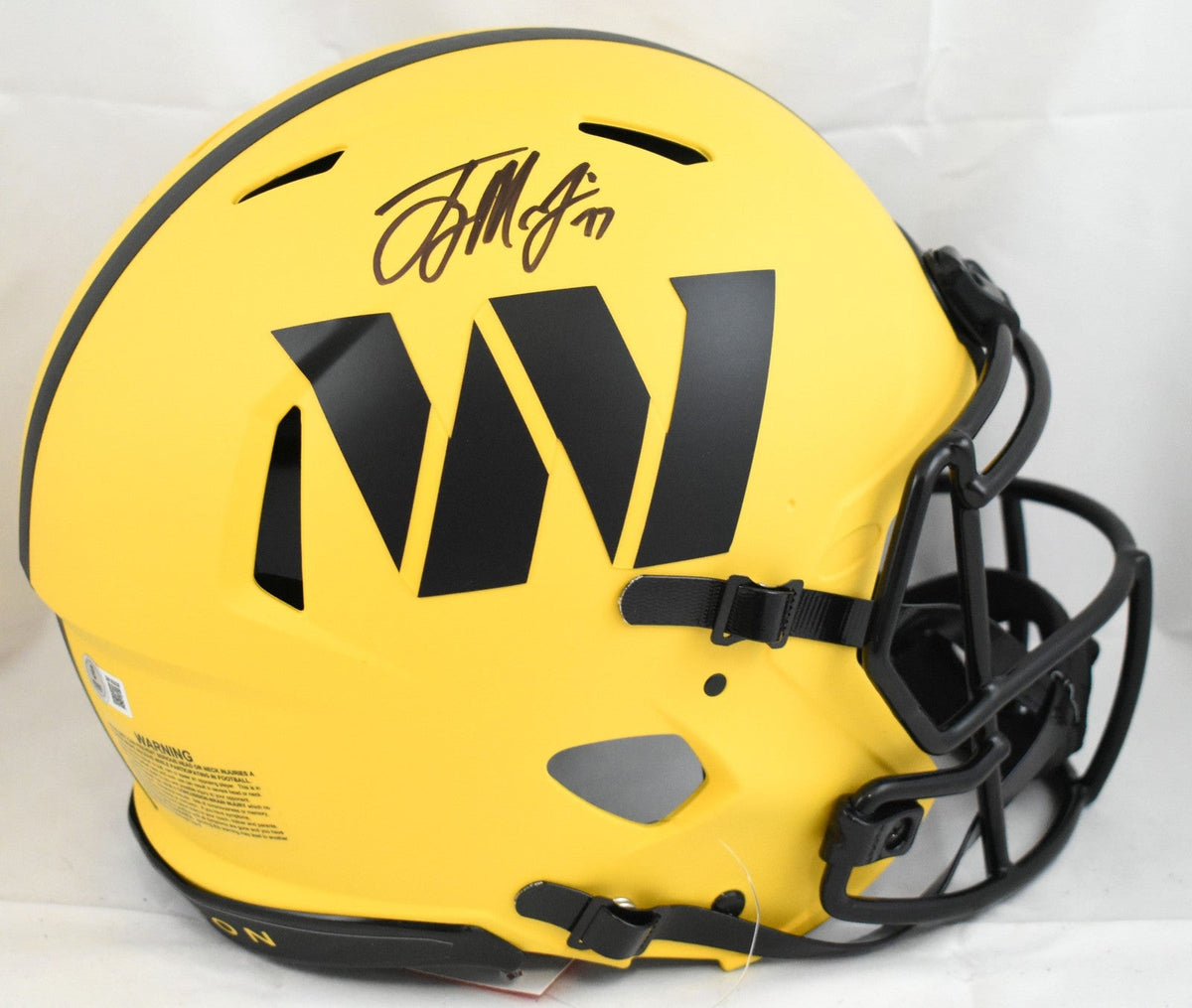 Terry McLaurin Signed Commanders F/S Rave Speed Authentic Helmet- Beckett W Holo