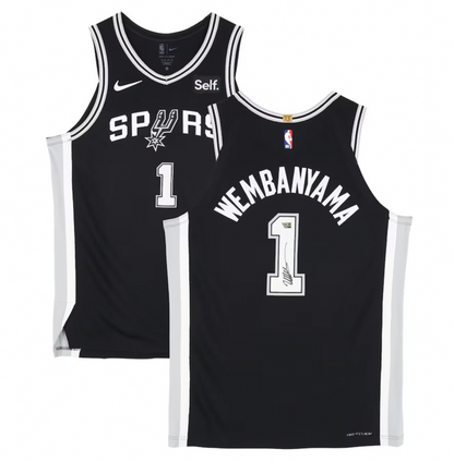 Victor Wembanyama Autographed Spurs Authentic Black Icon Ed. Jersey Fanatics
