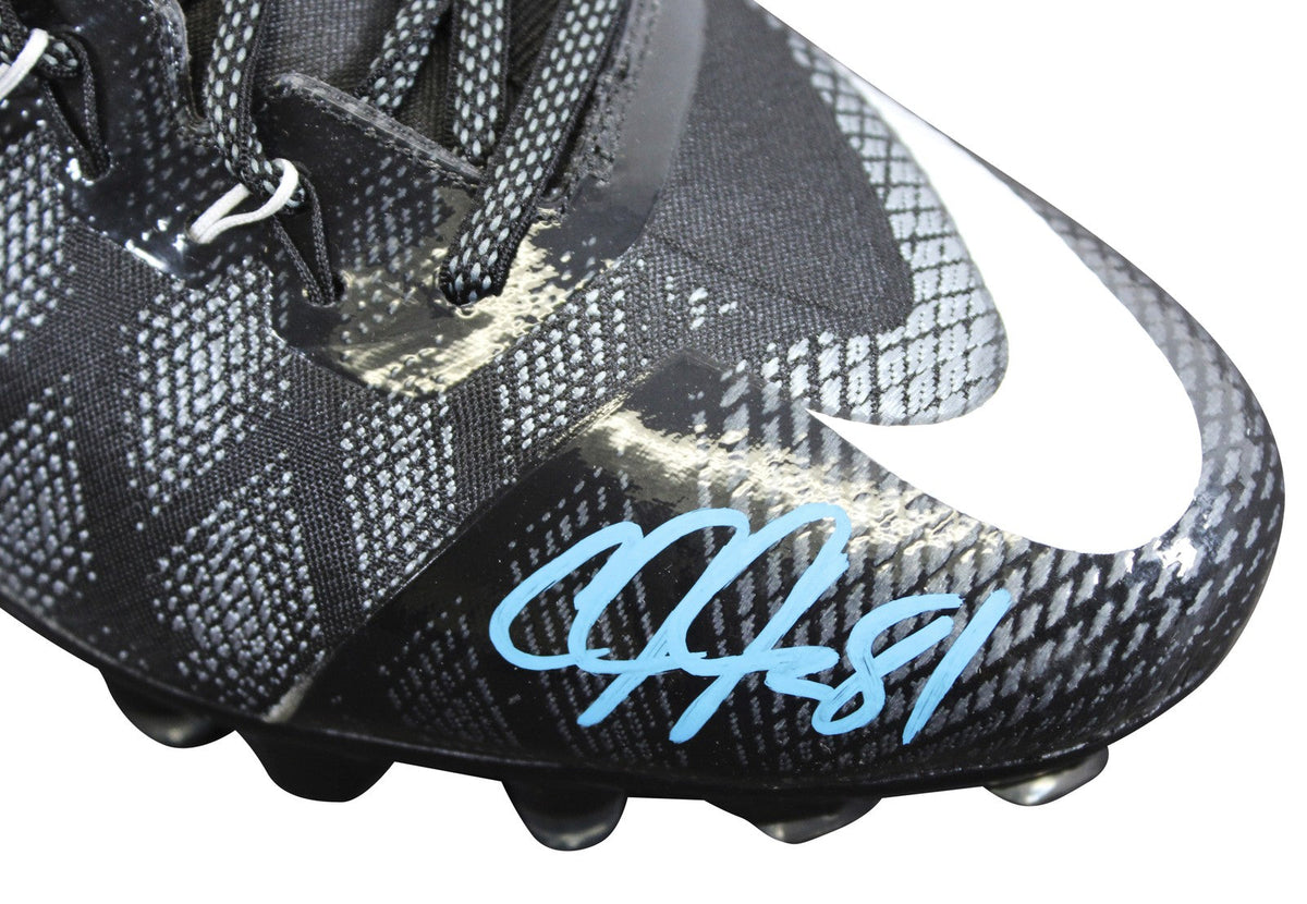 Lions Calvin Johnson Signed Signature Series Right Football Cleat W/ Case BAS W