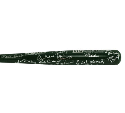 1969 New York Jets Alumni Signed Cooperstown '69 World Champs SB Green Bat