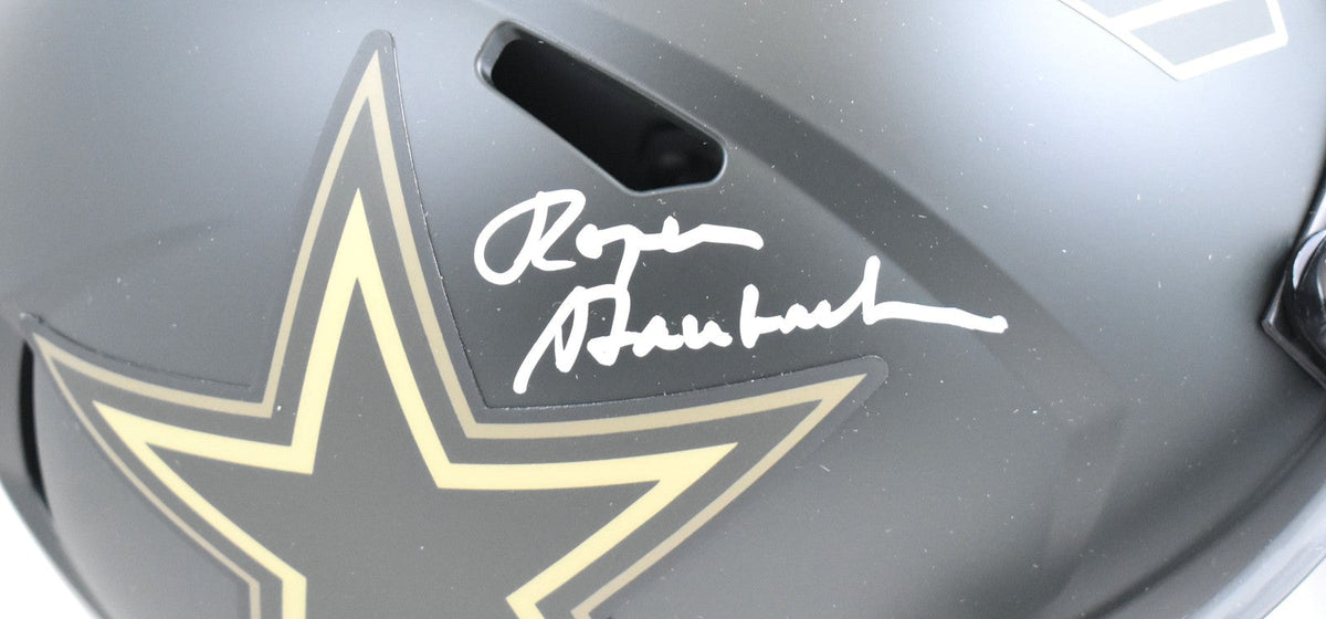 Roger Staubach Autographed Cowboys F/S Salute 2025 Speed Helmet - Beckett W Holo