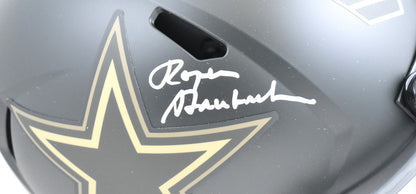 Roger Staubach Autographed Cowboys F/S Salute 2025 Speed Helmet - Beckett W Holo