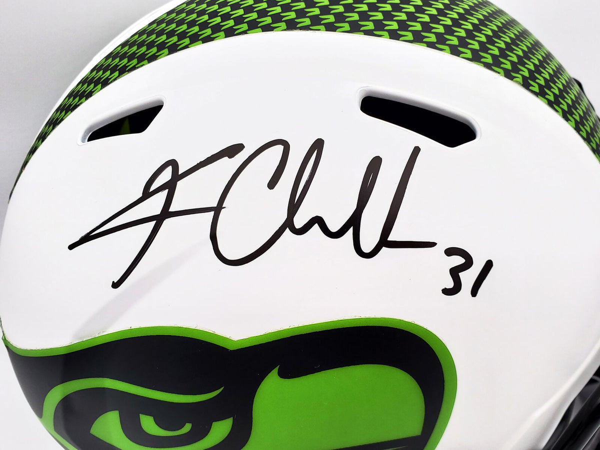 KAM CHANCELLOR AUTOGRAPHED SEAHAWKS LUNAR ECLIPSE FULL SIZE HELMET MCS 197178