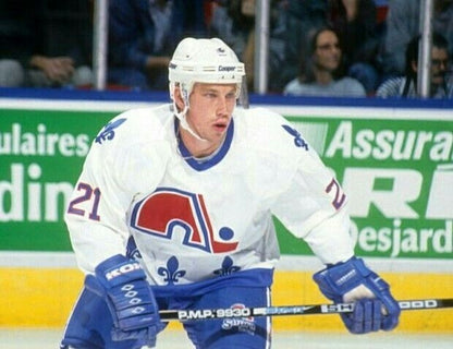 Peter Forsberg Signed Quebec Nordiques Jersey Inscribed "HOF 14"(Beckett) Center