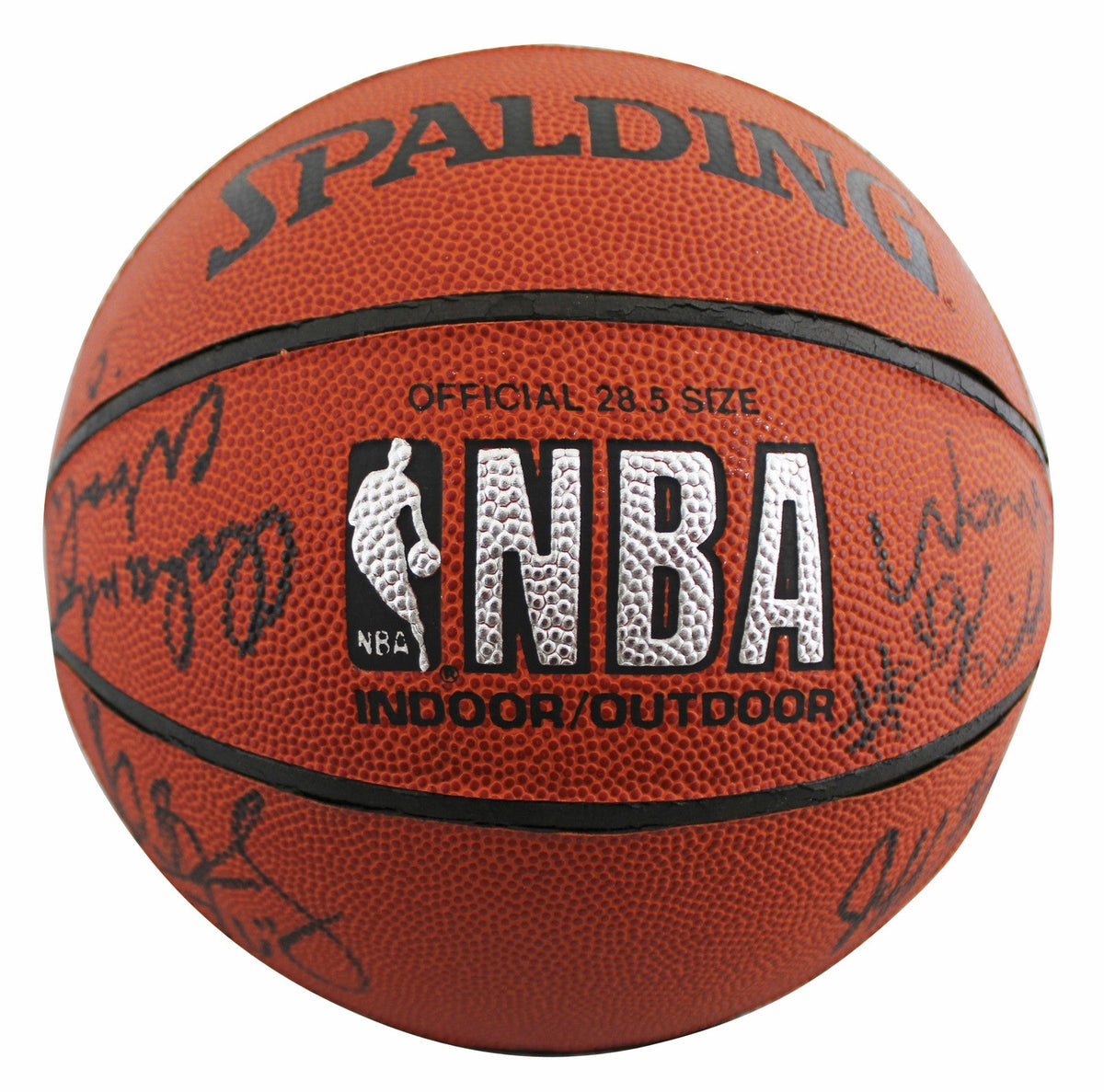 1993-94 76ers (11) Malone, Woolridge, Hornacek Signed Basketball BAS #AE13996