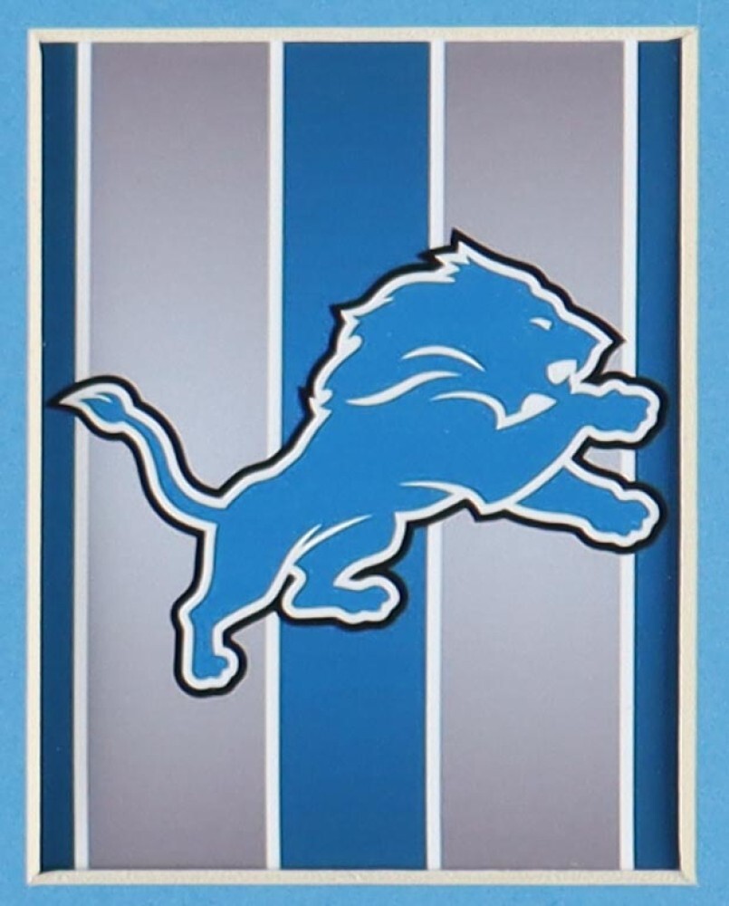 Sam Laporta Signed 35x43 Framed Detroit Lions Jersey (Beckett) 2023 2nd Rnd Pk