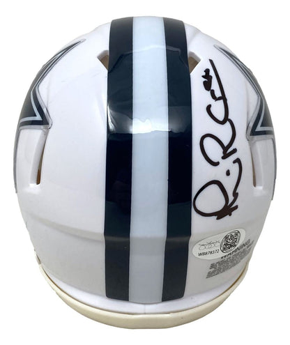 Michael Irvin Signed Dallas Cowboys White Mini Speed Helmet JSA QR Hologram