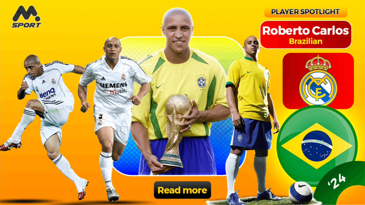 Roberto Carlos Signed Brazil National Team Jersey (Beckett) 2002 World Cup Champ