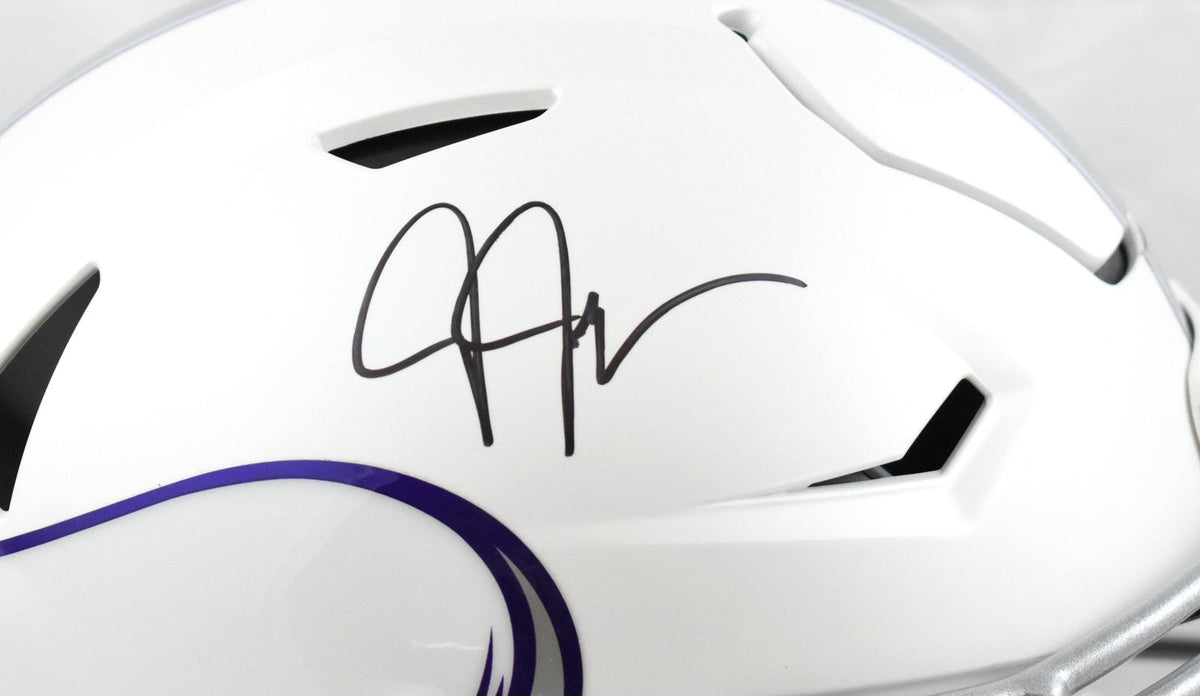 Justin Jefferson Signed Vikings F/S Alt 24 SpeedFlex Helmet - Beckett W Holo