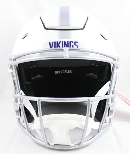 Justin Jefferson Autographed Vikings F/S Alt 2024 SpeedFlex Helmet - Beckett W
