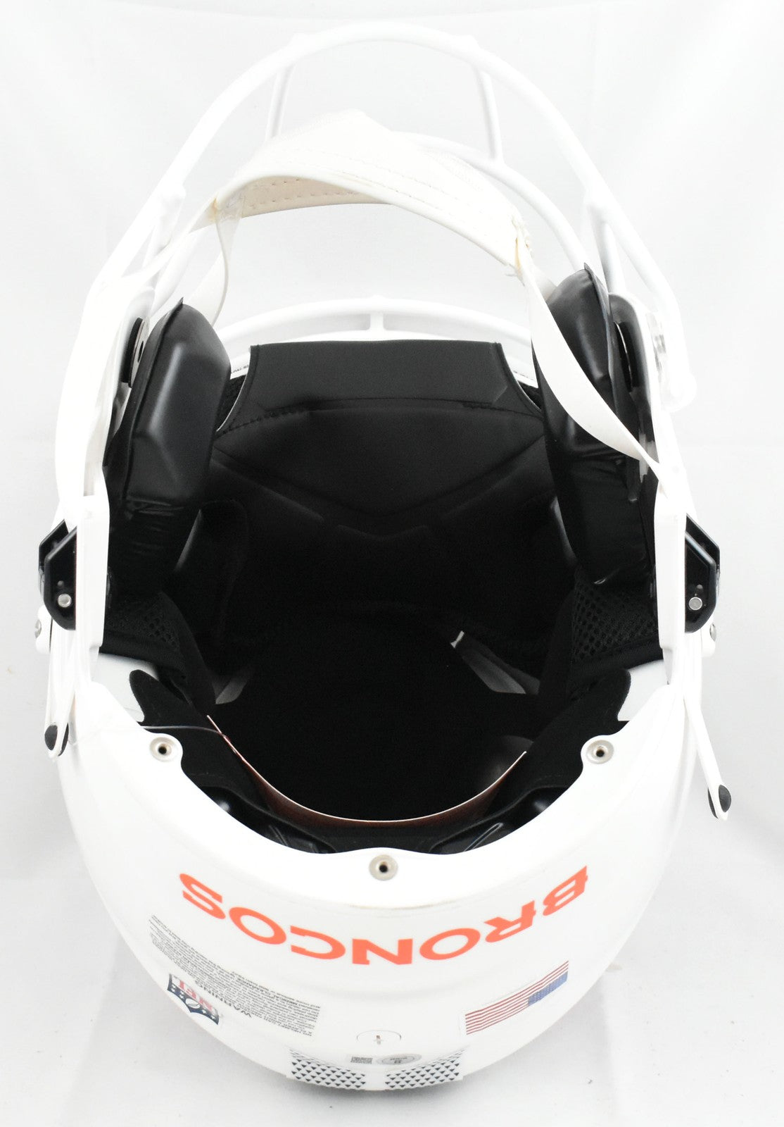 Troy Franklin Signed Denver Broncos F/S ALT 24 SpeedFlex Helmet- Beckett W Holo