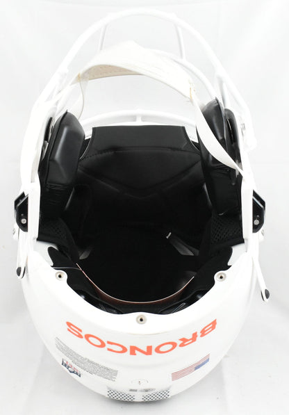 Troy Franklin Signed Denver Broncos F/S ALT 24 SpeedFlex Helmet- Beckett W Holo