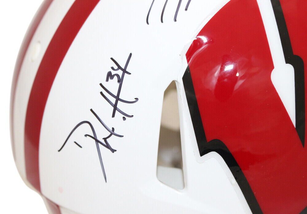 Watt Brothers Combo Signed Authentic Wisconsin Badgers Speed Helmet BAS 39789