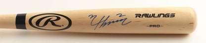Nico Hoerner Signed Rawlings Pro Model Bat (Beckett) Cubs Gold Glove 2nd Baseman