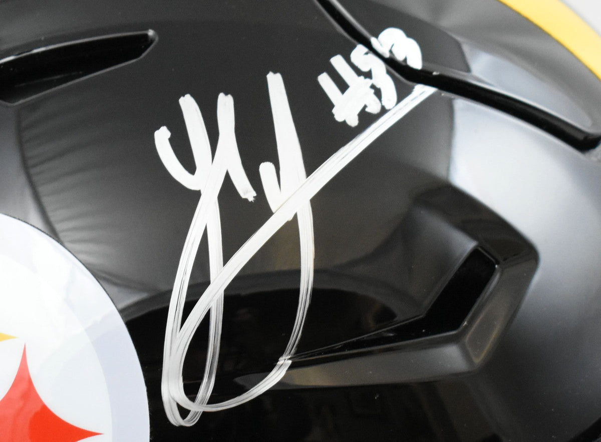 Jack Sawyer Autographed Steelers F/S SpeedFlex Helmet - Beckett W Holo *Silver