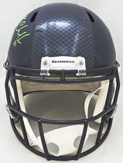 KAM CHANCELLOR AUTOGRAPHED SEAHAWKS BLUE FULL SIZE SPEED HELMET MCS HOLO 220823