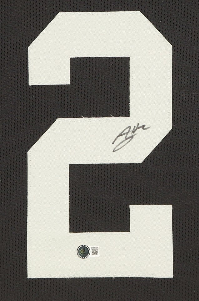 Ashton Jeanty Signed Las Vegas Raiders 35"x 43" Framed Jersey (Beckett) #6 Pick