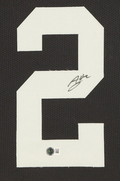 Ashton Jeanty Signed Las Vegas Raiders 35"x 43" Framed Jersey (Beckett) #6 Pick