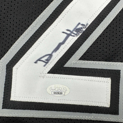 Autographed/Signed Dylan Harper San Antonio Black Basketball Jersey JSA COA