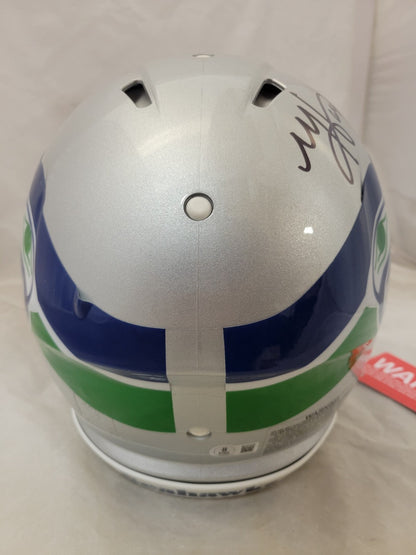 MATT HASSELBECK SIGNED SEATTLE SEAHAWKS F/S THROWBACK SPEED AUTHENTIC HELMET BAS