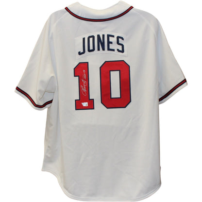 Chipper Jones Autographed Atlanta Braves M&N 1995 sz52 Jersey HOF Fanatics 51846