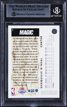 Magic Shaquille O'Neal Authentic Signed 1992 Upper Deck #1 Rookie Card BAS Slab