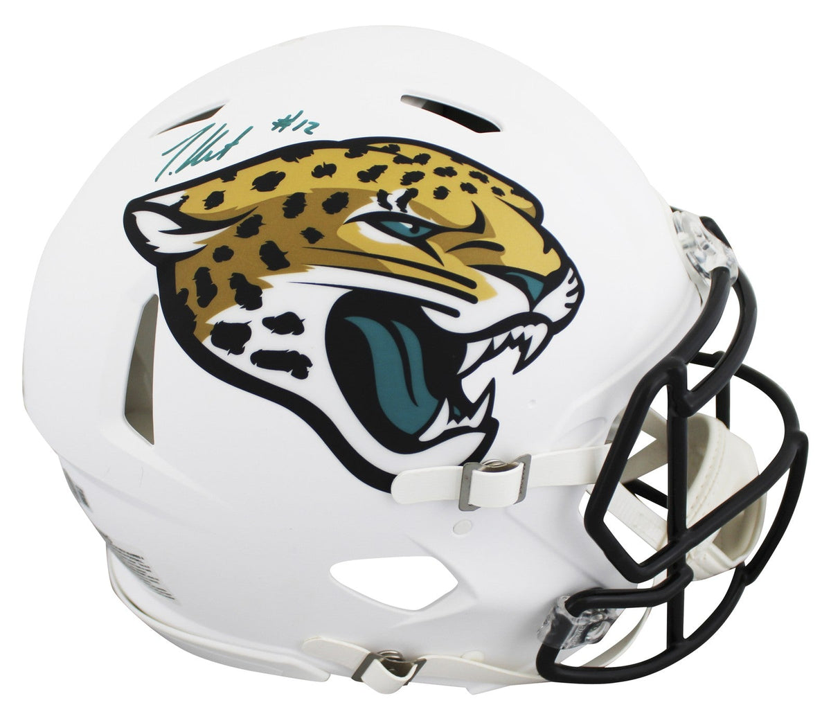 Jaguars Travis Hunter Signed 2024 Alt F/S Speed Proline Helmet W/ Case BAS Wit