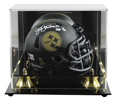 Steelers Jack Lambert "HOF 90" Signed STS IV Speed Mini Helmet W/ Case BAS Wit