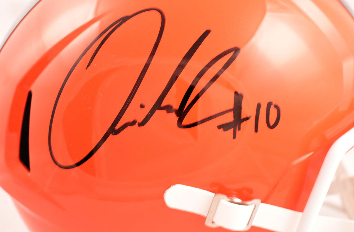 Quinshon Judkins Autographed Cleveland Browns F/S Speed Helmet - Beckett W Holo