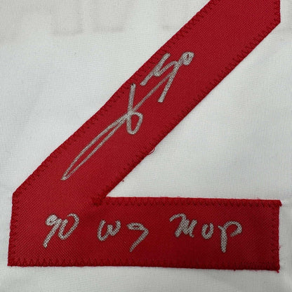Framed Autographed/Signed Jose Rijo 35x39 Cincinnati White Jersey Beckett COA