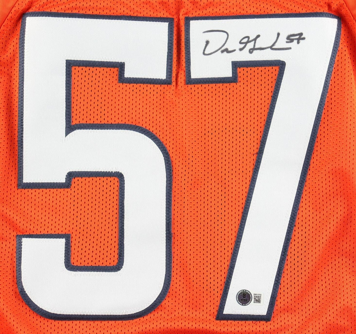 Dre Greenlaw Signed Denver Broncos Jersey (Beckett) Ex Arkansas Razorbacks /LB