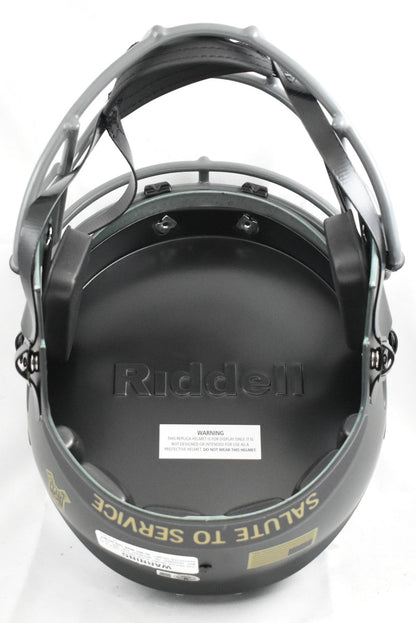 Roger Staubach Autographed Cowboys F/S Salute 2025 Speed Helmet - Beckett W Holo