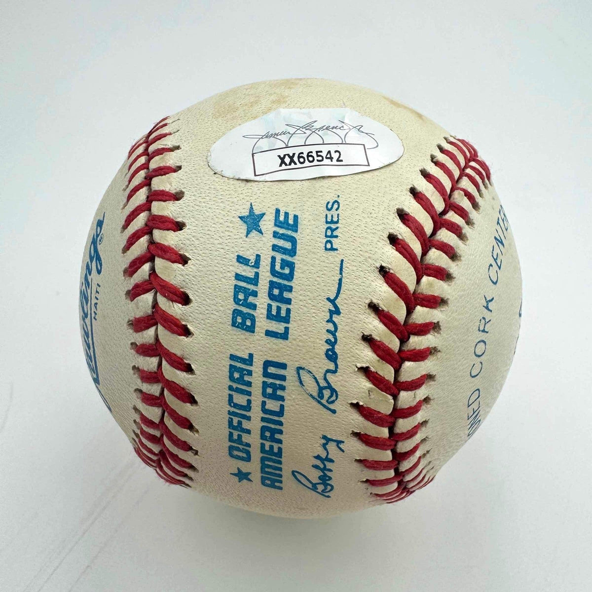 Autographed/Signed Mickey Mantle Rawlings Sweet Spot Baseball JSA 9 Graded LOA