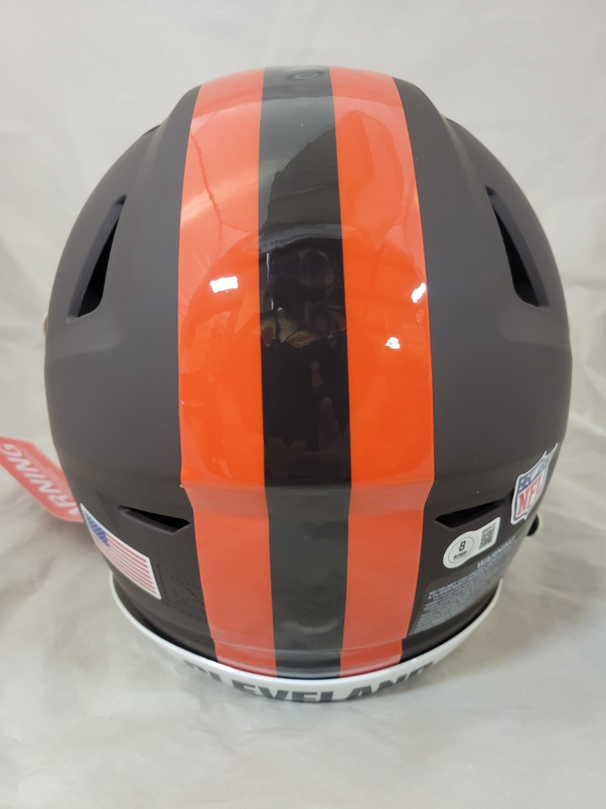MYLES GARRETT SIGNED CLEVELAND BROWNS ALPHA DAWG SPEEDFLEX HELMET BECKETT QR