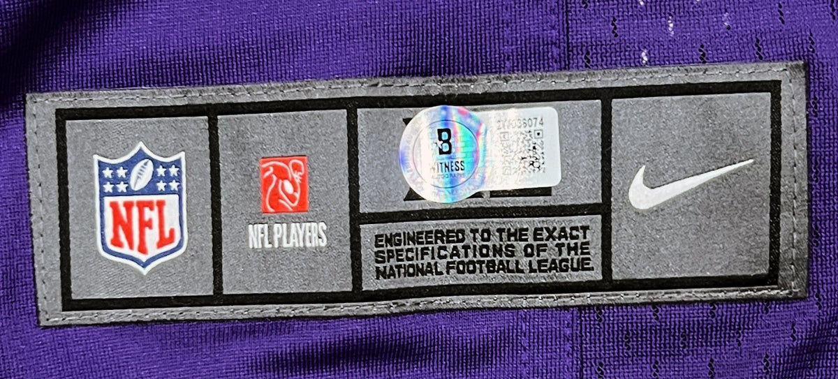 J.J. McCarthy Minnesota Vikings Signed Purple Nike Game Jersey BAS Beckett