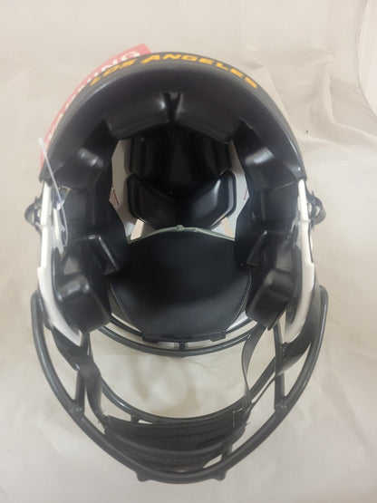 JUSTIN HERBERT SIGNED LA CHARGERS LUNAR ECLIPSE SPEED AUTHENTIC HELMET FANATICS