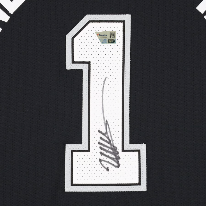 Victor Wembanyama Autographed Spurs Authentic Black Icon Ed. Jersey Fanatics