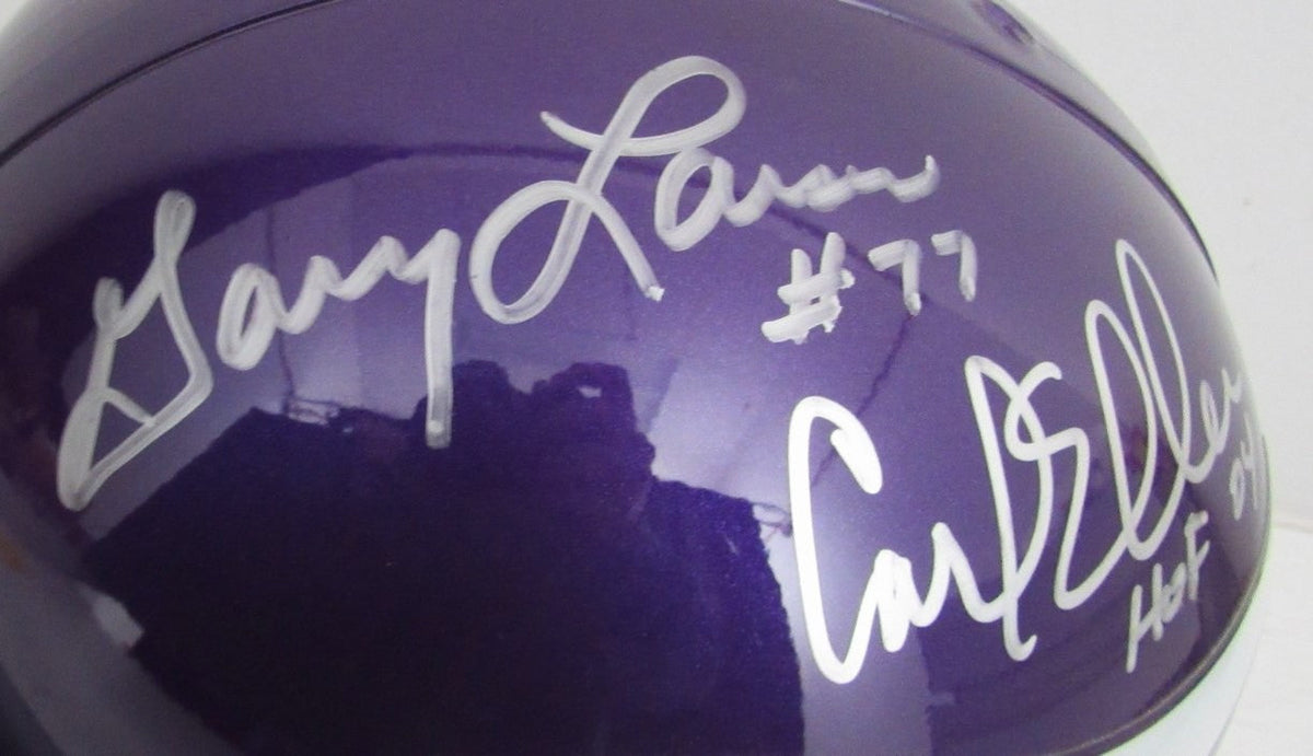 Eller/Page/Marshall/Larsen Signed/Auto Full Size Replica Helmet Vikings JSA