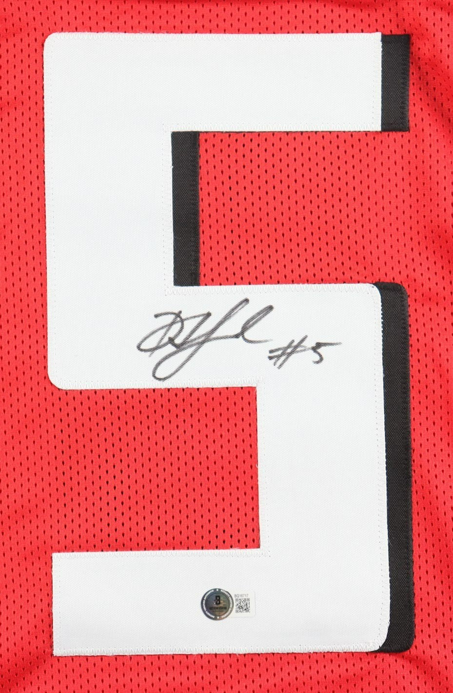 Drake London Signed Atlanta Falcons Jersey (Beckett) 2022 1st Round Draft Pk W.R