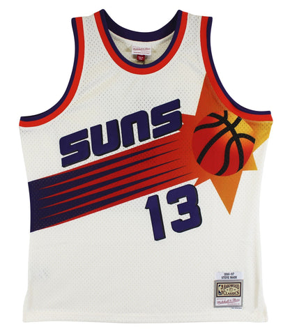 Suns Steve Nash Signed Cream M&N 1996-97 HWC Swingman Jersey BAS Witnessed