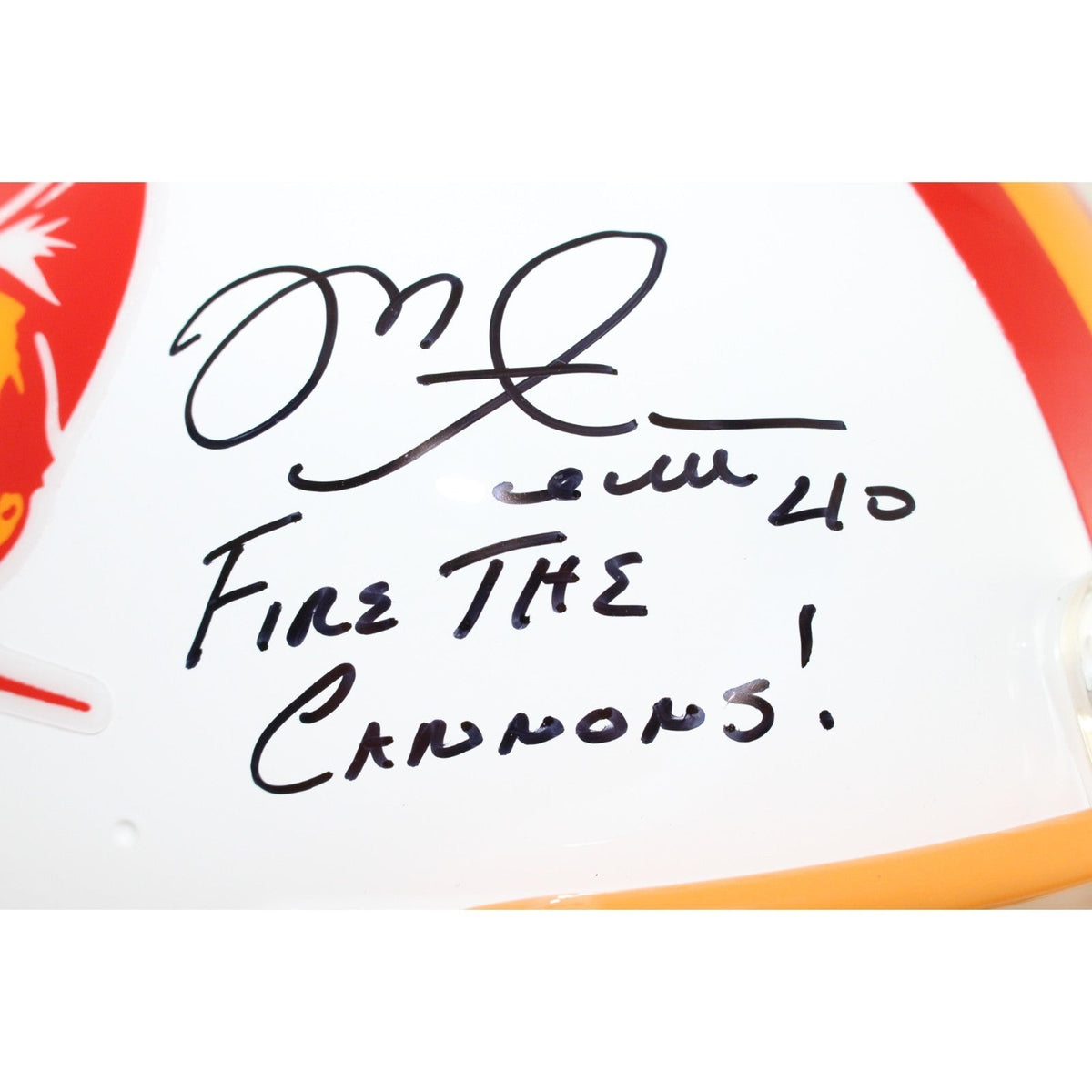 Mike Alstott Signed Tampa Bay Buccaneers Authentic TB Helmet Insc Beckett 51679