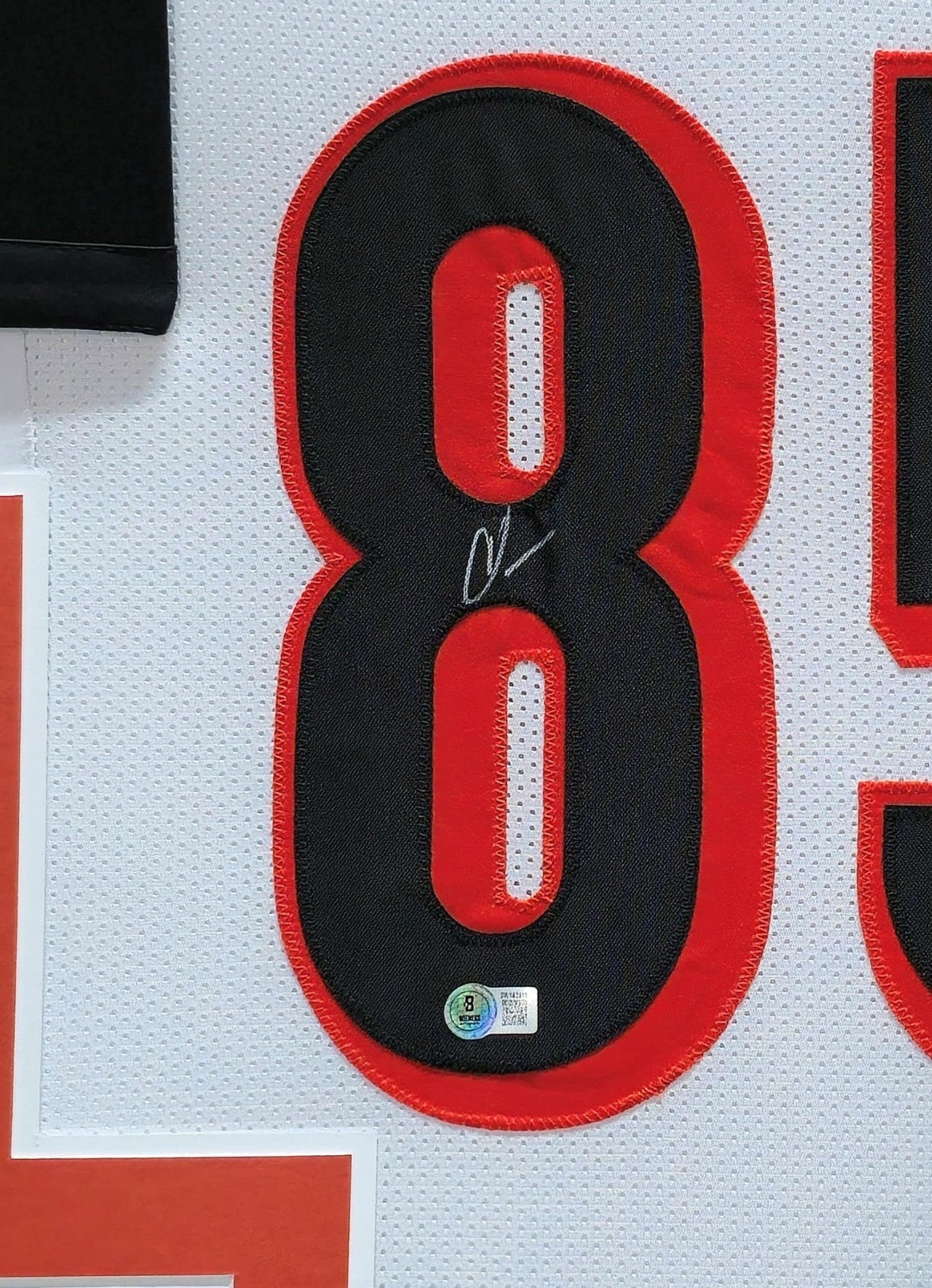 FRAMED CINCINNATI BENGALS CHAD JOHNSON AUTOGRAPHED JERSEY BECKETT HOLO