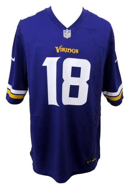 Justin Jefferson Signed/Auto Nike Replica Game Jersey XL Vikings Beckett 198614